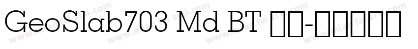 GeoSlab703 Md BT 粗体字体转换